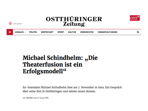 Interview in der Ostthueringer Zeitung