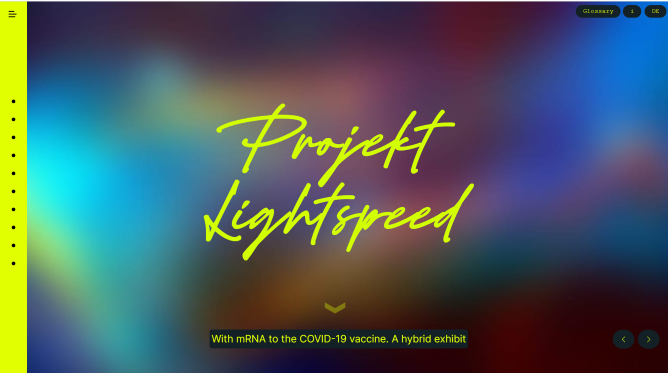 Exhibition "Project Lightspeed - With mRNA Technology to the Corona Vaccine" online