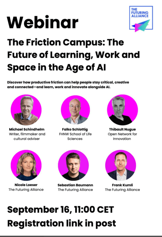 Webinar about the Friction Campus concept and the future of work in the age of AI